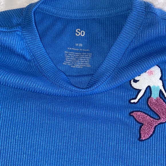 🌸NWOT- SO girls mermaid short sleeved tee shirt - Picture 3 of 3